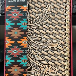 Red Dirt Genuine Leather Embossed Wallet